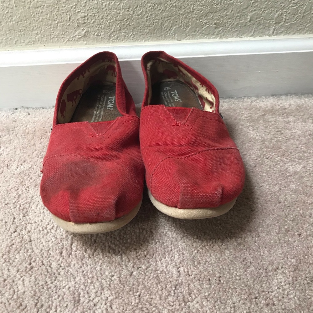 Red Toms Slip on Women’s Shoes